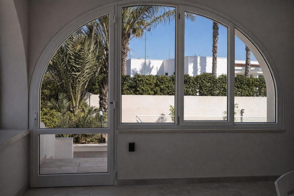 Finestratura ad arco interna